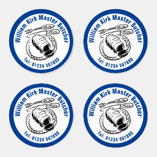 Butcher Themed Design to Personalise. Coaster Set