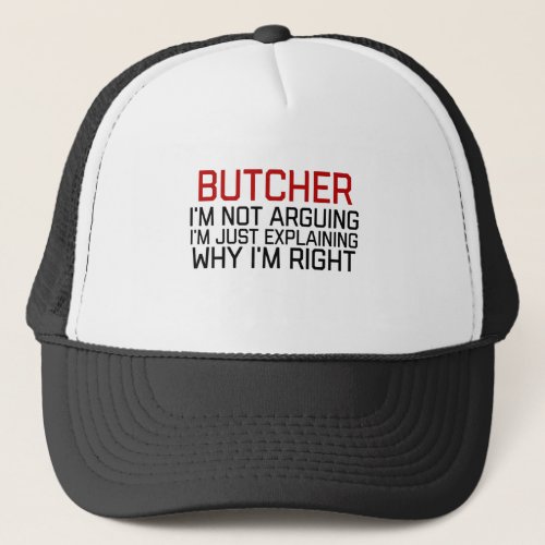 butcher trucker hat