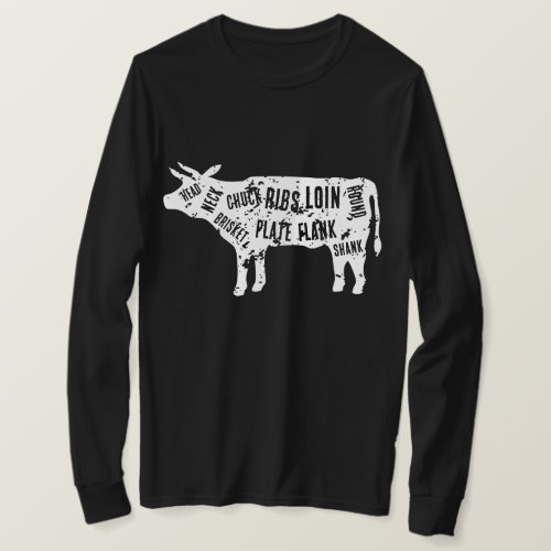 Butchers beef cuts diagram shirt for meat lover
