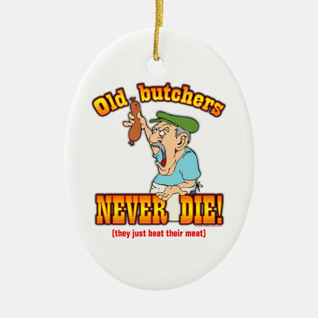 Butchers Ceramic Ornament (Front)