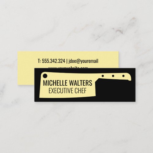 Butchers Cleaver Knife Mini Business Card