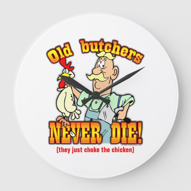 Butchers Large Clock (Front)