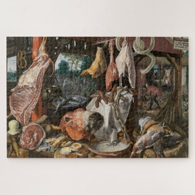 Butcher's Stall (by Pieter Aertsen) Jigsaw Puzzle (Horizontal)