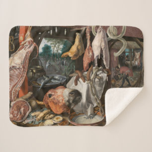 Butcher's Stall (by Pieter Aertsen) Sherpa Blanket