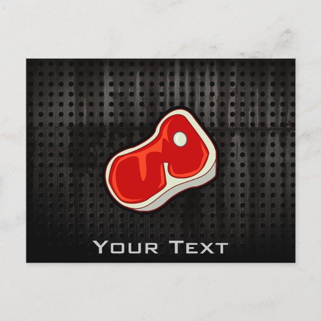 Butcher's Steak; Black Postcard (Front)