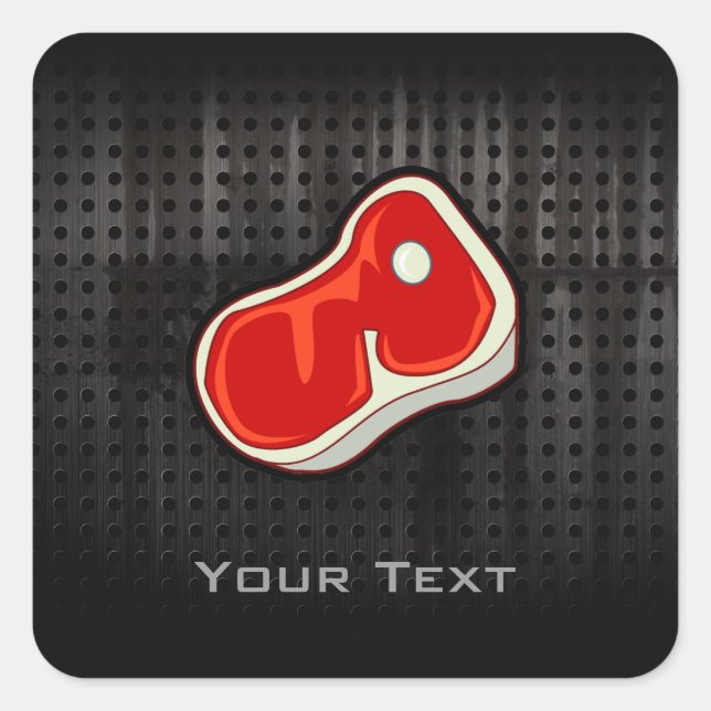 Butcher's Steak; Black Square Sticker (Front)