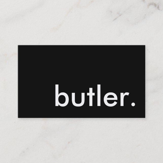 butler. business card (Front)