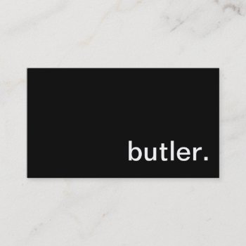 Butler Business Card by HolidayZazzle at Zazzle