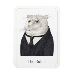 BUTLER CAT 3x4 Flexible Magnet + Text II