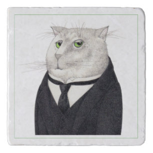 BUTLER CAT Marble Stone Trivet II