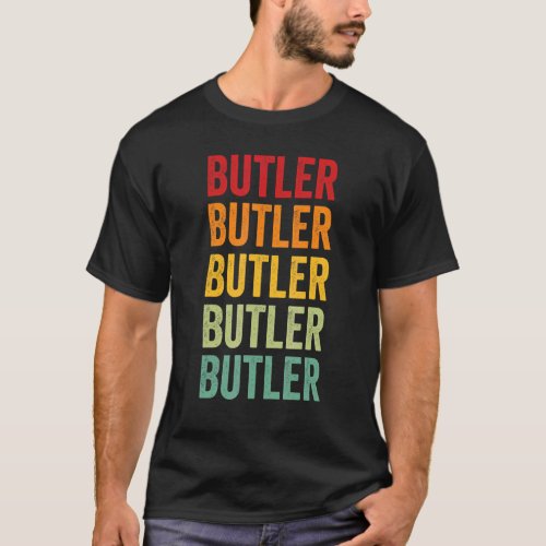 Butler County Nebraska Rainbow Text Design T_Shirt