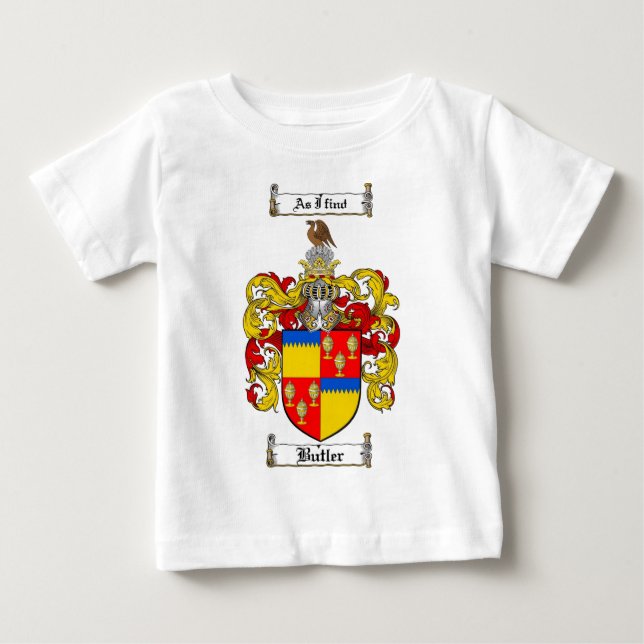 BUTLER FAMILY CREST -  BUTLER COAT OF ARMS BABY T-Shirt (Front)