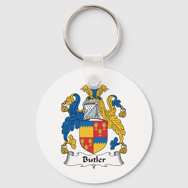 Butler Family Crest Keychain (Front)