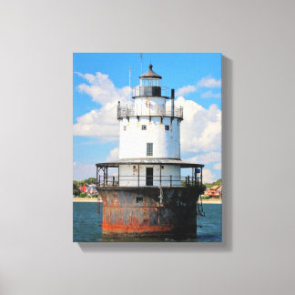 Butler Flats Lighthouse, MA Wrapped Canvas Print