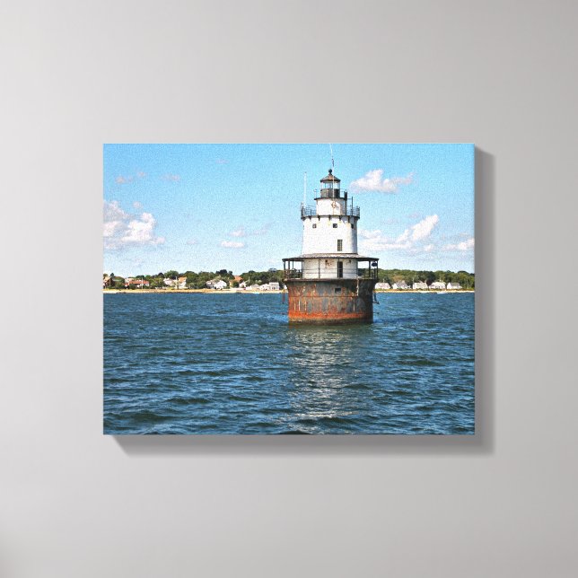 Butler Flats Lighthouse, MA Wrapped Canvas Print (Front)
