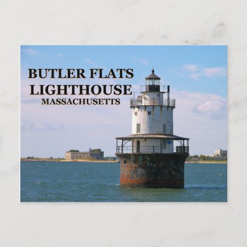 Butler Flats Lighthouse Massachusetts Postcard