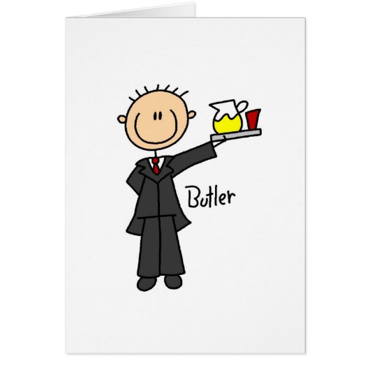 Butler Stick Figure Card (Front)
