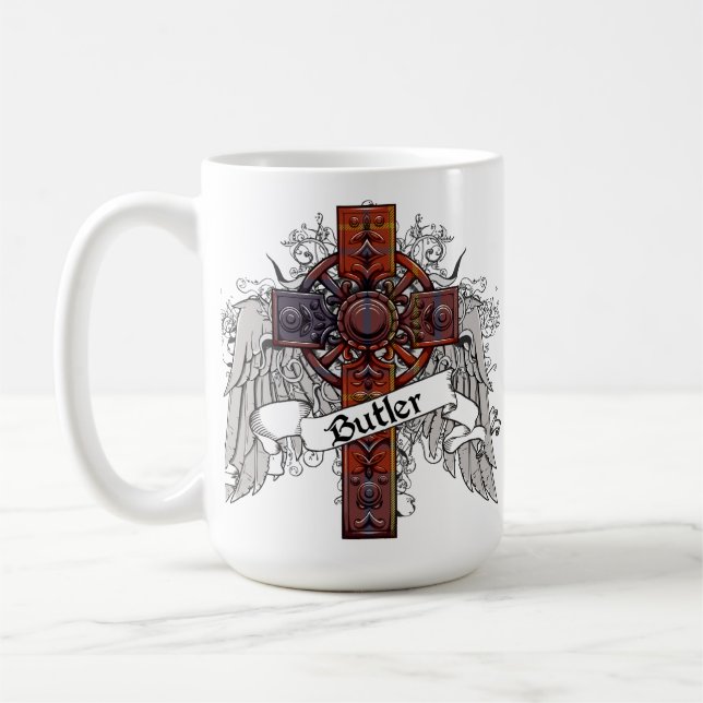 Butler Tartan Cross Coffee Mug (Left)