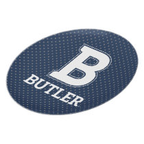 Butler University Polka Dot Pattern Dinner Plate