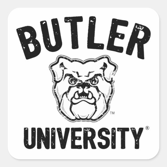 Butler University Vintage Square Sticker