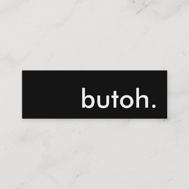 butoh. mini business card (Front)