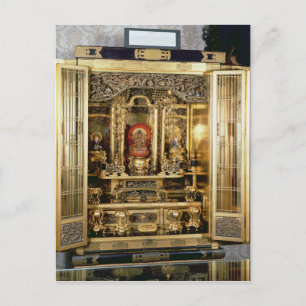 Butsudan shrine from a Damio's palace at Kyoto Postcard