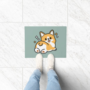 Butt First, Let's Nap – Cute Corgi Butt Cartoon Doormat