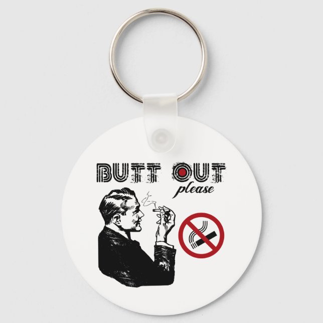 Butt Out. Please Keychain (Front)