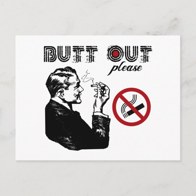 Butt Out. Please Postcard (Front)