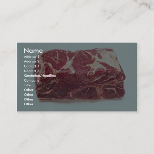 Butt pork roast business cards