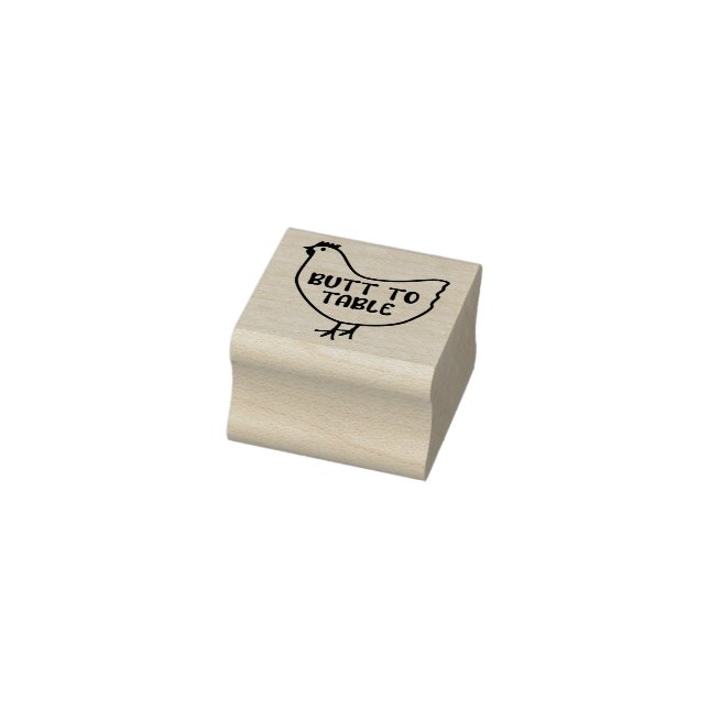 Butt to Table Chicken Egg Stamp (Stamp)