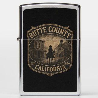 Butte County California – Gold Rush Western badge Zippo Lighter