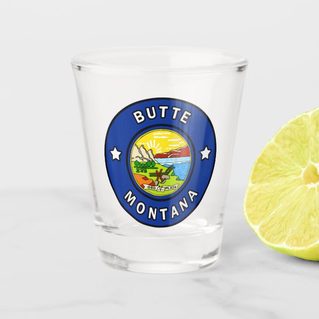Butte Montana Shot Glass (Front)