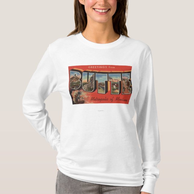 Butte, MontanaLarge Letter ScenesButte, MT 2 T-Shirt (Front)