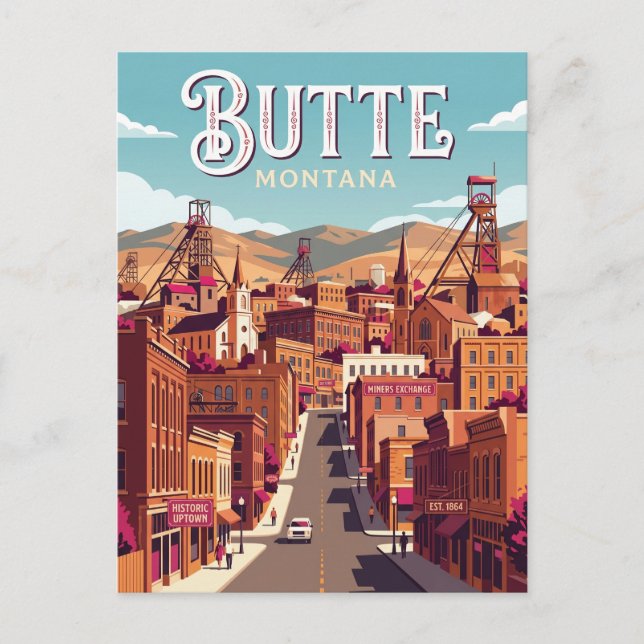 Butte USA Postcard (Front)