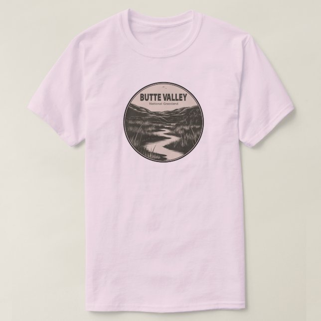 Butte Valley National Grassland California Stream T-Shirt (Design Front)