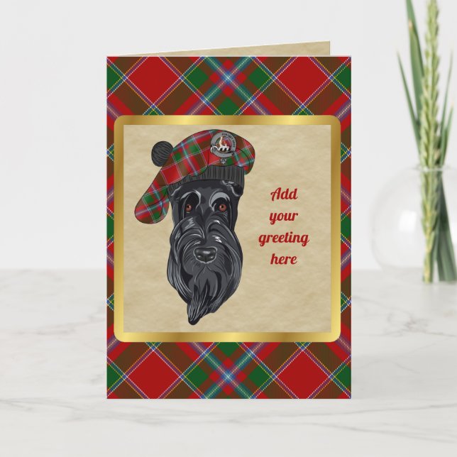 Butter Badge & Tartan Personalized Card (Front)
