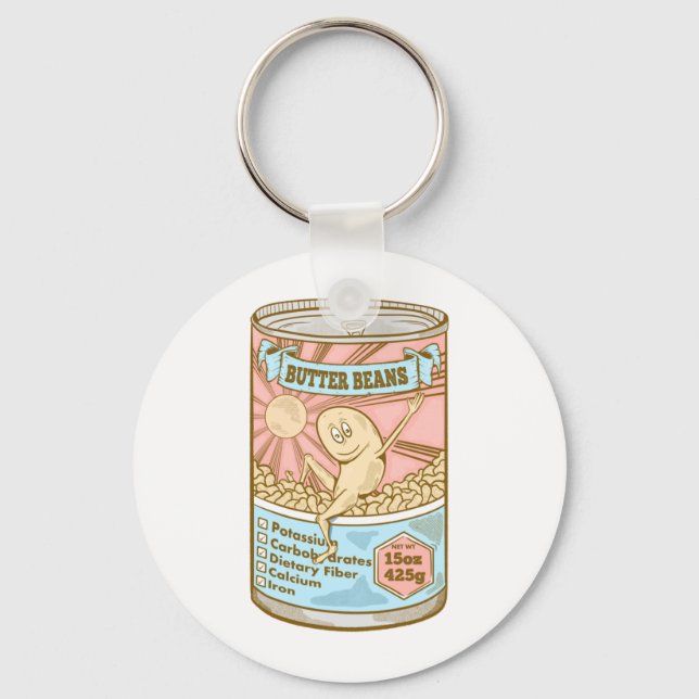 BUTTER BEANS Lima Beans Keychain (Front)