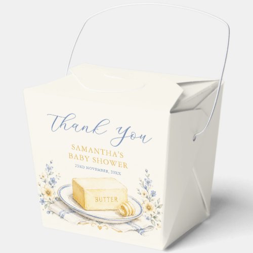 Butter Believe It Butter Baby Shower Favor Boxes