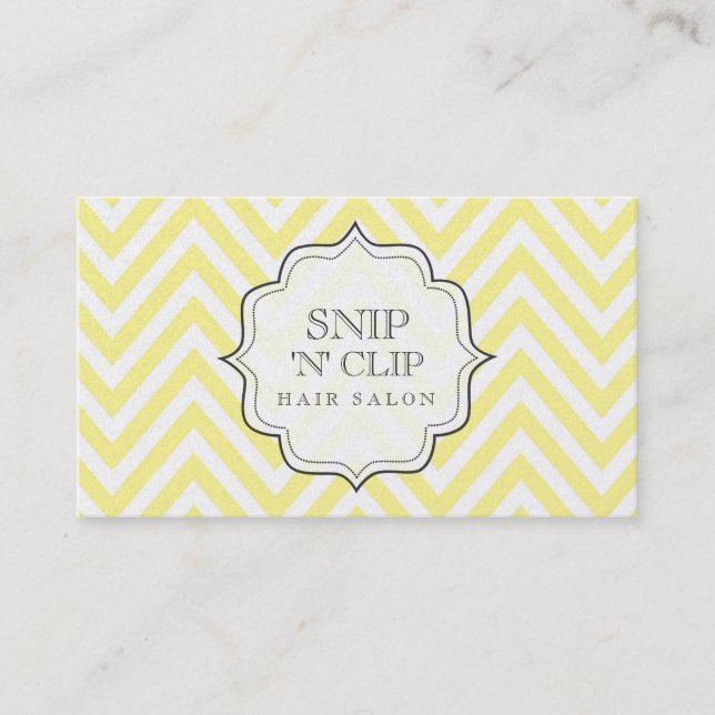 Butter Chevron Filigree Zig Zag Hair Stylist Cards (Front)