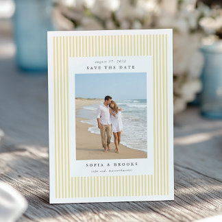 Butter | Classic Pinstripe Photo Wedding Save The Date