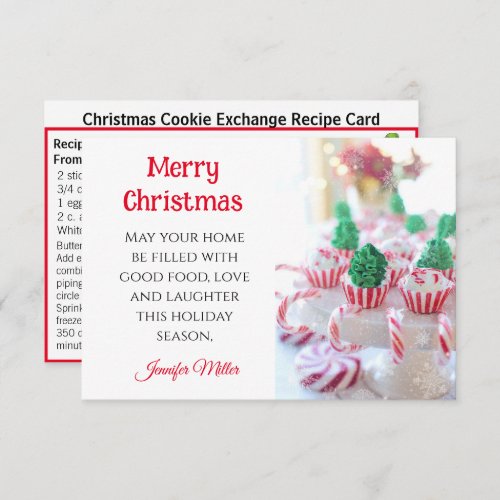 Butter Cookie Exchange Recipe Christmas Card