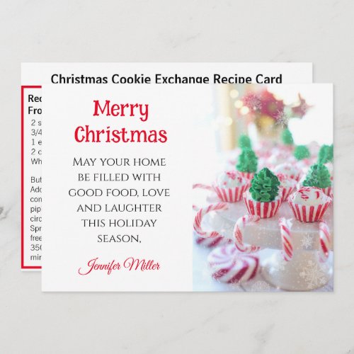 Butter Cookie Exchange Recipe Christmas Holiday Card
