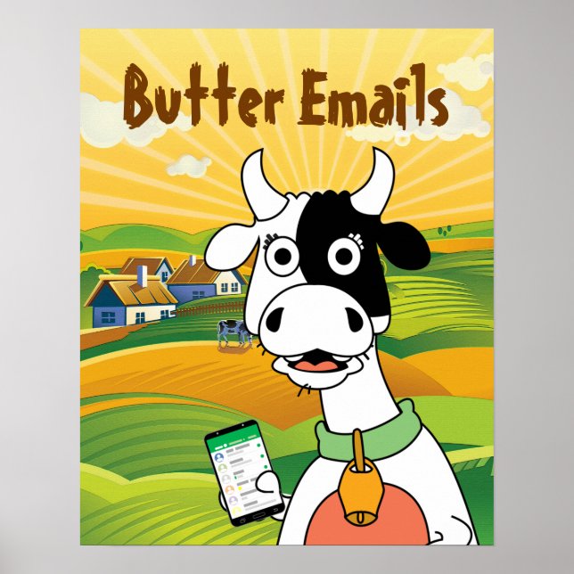 Butter Emails Political Humor Poster (Front)