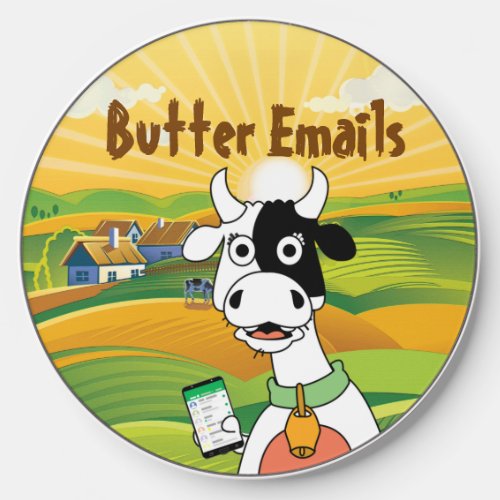 Butter Emails Political Humor Wireless Charger