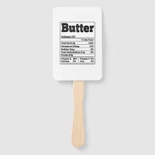 Butter Facts Ingredients Funny Foodies Thanksgivin Hand Fan