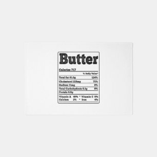 Butter Facts Ingredients Funny Foodies Thanksgivin Rug