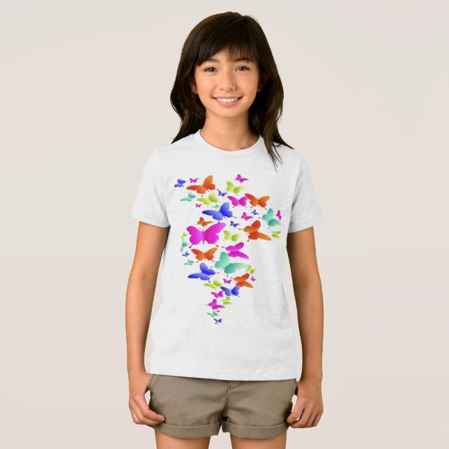 Butter Fly Art design  Tri-Blend Shirt (Front Full)