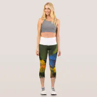 Gold Lattice Capri Leggings Golden Black, Zazzle