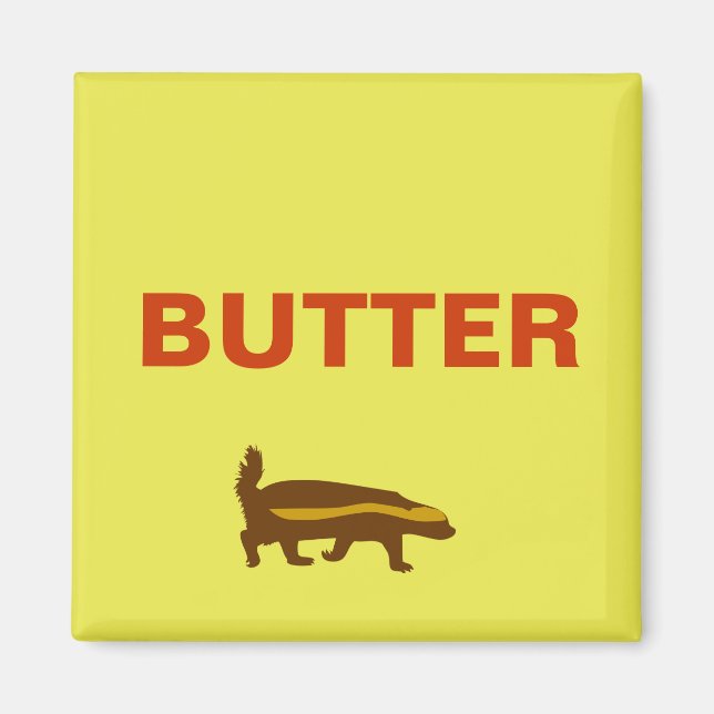 butter honey badger magnet (Front)